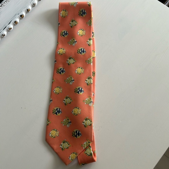Whimsical Fish Tie Banana Republic Made in Italy - Picture 1 of 5